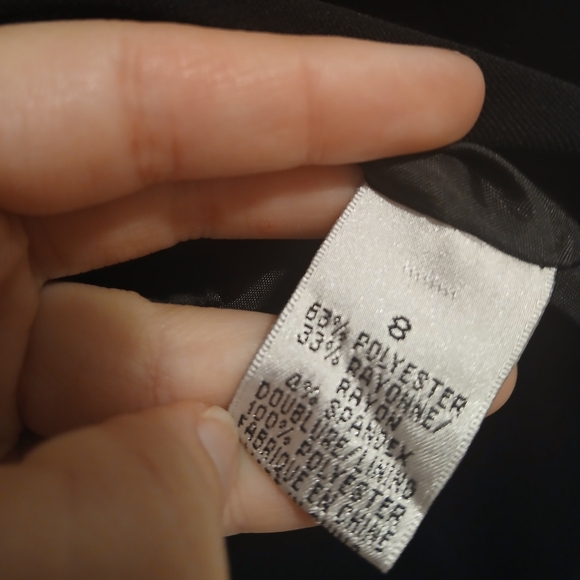 Michelle Black Polyester+Rayon Blazer Size 8 - Picture 7 of 7
